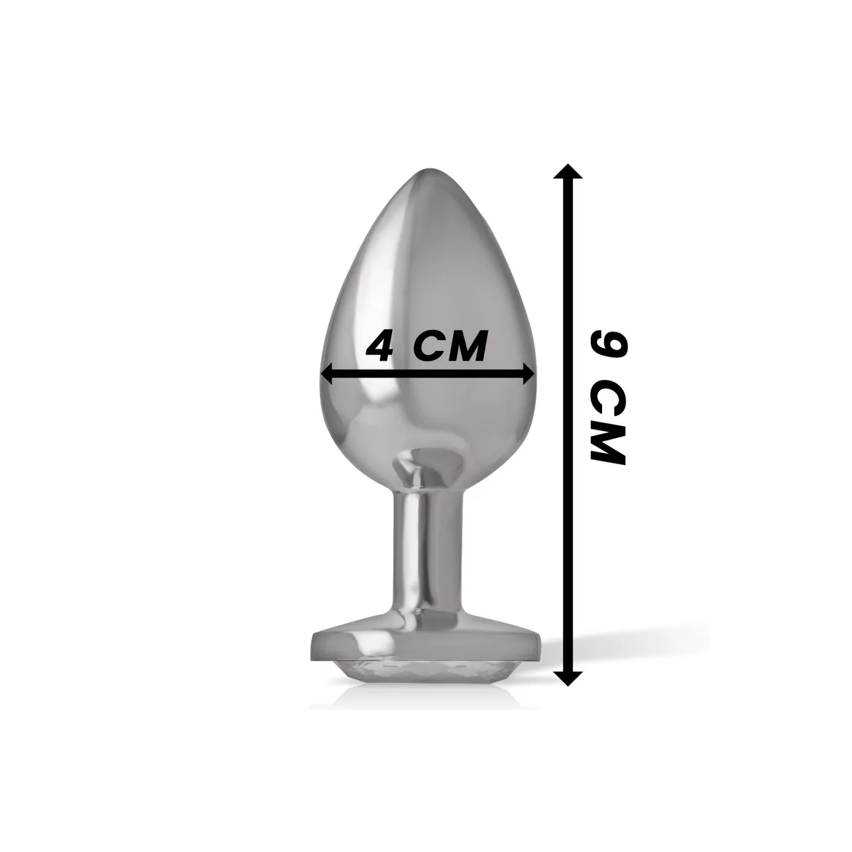 Analplug Metall Aluminium Weiss Herz Grösse L von Intense Anal Toys | Fesselliebe.de