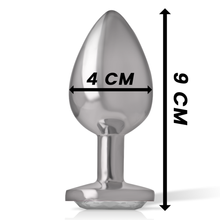 Analplug Metall Aluminium Weiss Herz Grösse L von Intense Anal Toys | Fesselliebe.de