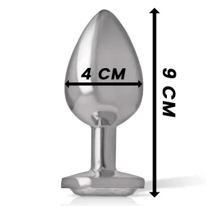 Analplug Metall Aluminium Weiss Herz Grösse L von Intense Anal Toys