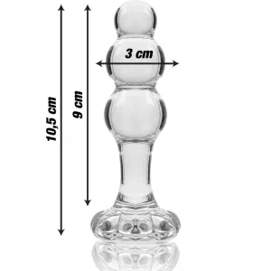 Modell 1 Stecker Borosilikatglas Transparent 10,5 cm -O- 3 cm von Nebula Series By Ibiza