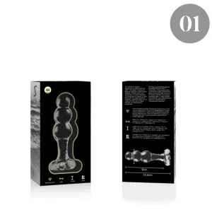 Modell 1 Stecker Borosilikatglas Transparent 10,5 cm -O- 3 cm von Nebula Series By Ibiza