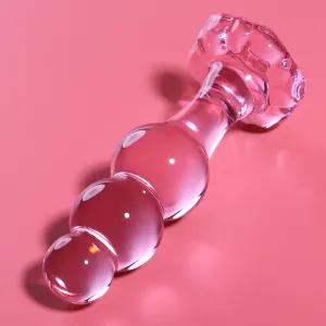Modell 1 Analplug Borosilikatglas Rosa 10,5 cm -O- 3 cm von Nebula Series By Ibiza
