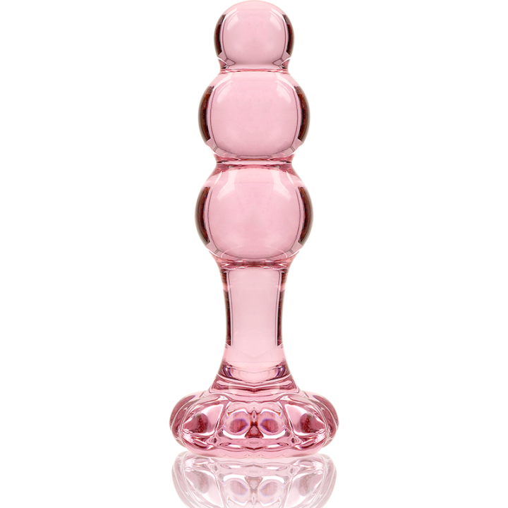 Modell 1 Analplug Borosilikatglas Rosa 10,5 cm -O- 3 cm von Nebula Series By Ibiza | Fesselliebe.de