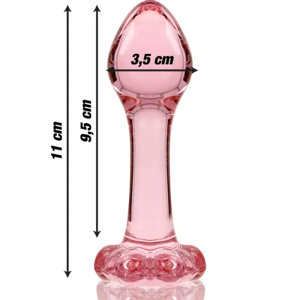 Modell 2 Analplug Borosilikatglas Rosa 11 cm -O- 3,5 cm von Nebula Series By Ibiza | Fesselliebe.de