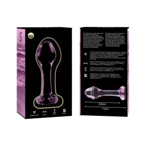 Modell 2 Analplug Borosilikatglas Rosa 11 cm -O- 3,5 cm von Nebula Series By Ibiza