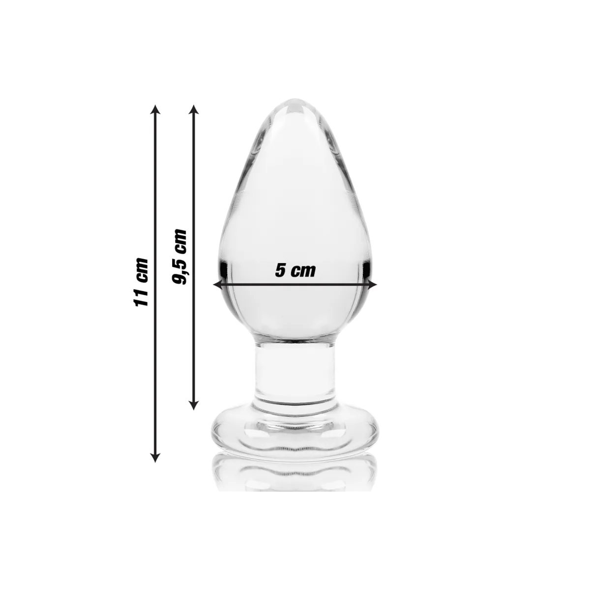 Modell 3 Analplug Borosilikatglas Transparent 11 cm -O- 5 cm von Nebula Series By Ibiza | Fesselliebe.de