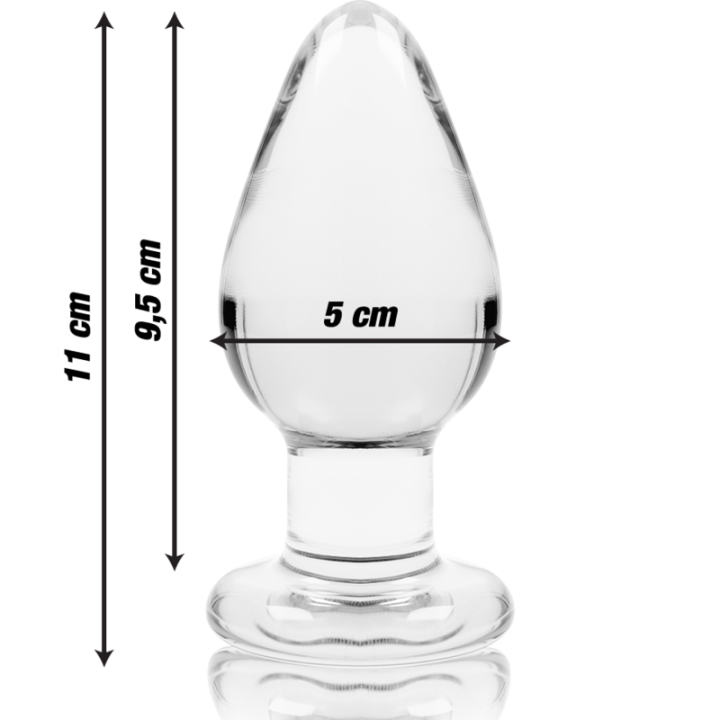 Modell 3 Analplug Borosilikatglas Transparent 11 cm -O- 5 cm von Nebula Series By Ibiza | Fesselliebe.de