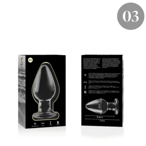 Modell 3 Analplug Borosilikatglas Transparent 11 cm -O- 5 cm von Nebula Series By Ibiza