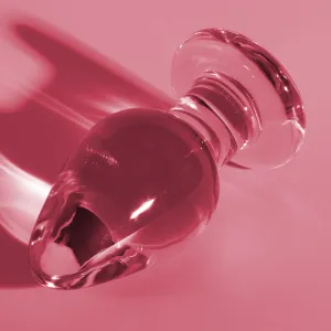 Modell 3 Analplug Borosilikatglas Rosa 11 cm -O- 5 cm von Nebula Series By Ibiza