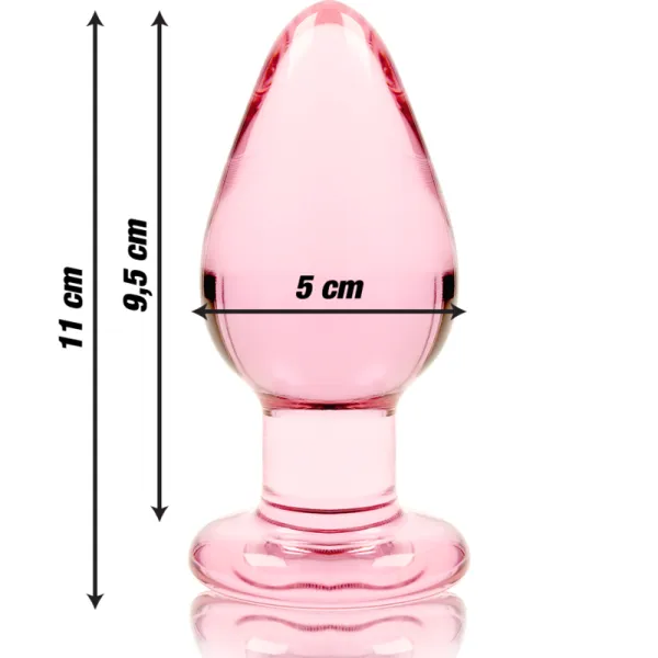 Modell 3 Analplug Borosilikatglas Rosa 11 cm -O- 5 cm von Nebula Series By Ibiza | Fesselliebe.de