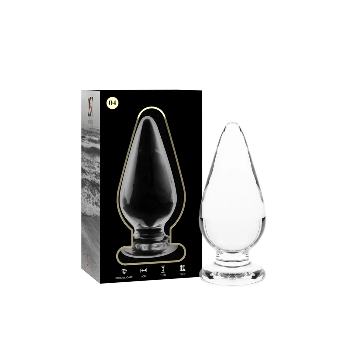 Modell 4 Analplug Borosilikatglas Klar 11 cm -O- 5 cm von Nebula Series By Ibiza | Fesselliebe.de