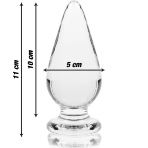 Modell 4 Analplug Borosilikatglas Klar 11 cm -O- 5 cm von Nebula Series By Ibiza