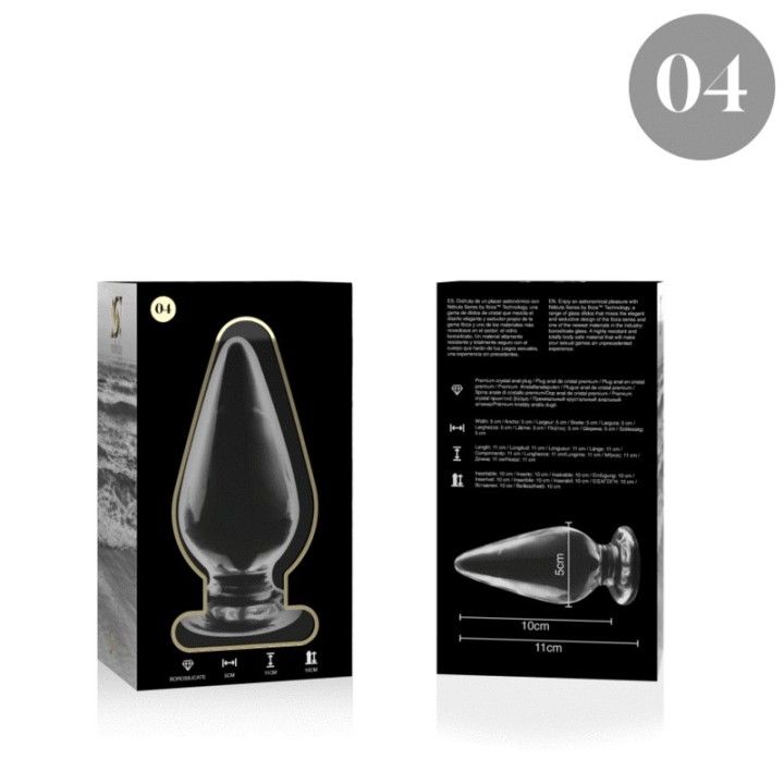 Modell 4 Analplug Borosilikatglas Klar 11 cm -O- 5 cm von Nebula Series By Ibiza | Fesselliebe.de