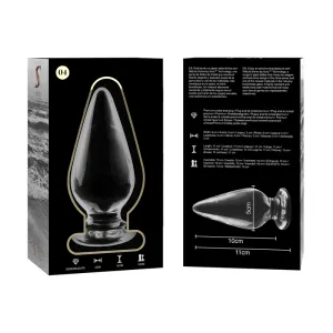 Modell 4 Analplug Borosilikatglas Klar 11 cm -O- 5 cm von Nebula Series By Ibiza