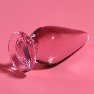 Modell 4 Analplug Borosilikatglas Rosa 11 cm -O- 5 cm von Nebula Series By Ibiza
