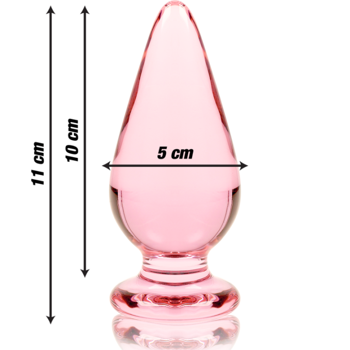 Modell 4 Analplug Borosilikatglas Rosa 11 cm -O- 5 cm von Nebula Series By Ibiza | Fesselliebe.de