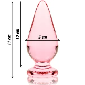 Modell 4 Analplug Borosilikatglas Rosa 11 cm -O- 5 cm von Nebula Series By Ibiza