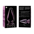Modell 4 Analplug Borosilikatglas Rosa 11 cm -O- 5 cm von Nebula Series By Ibiza