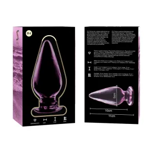 Modell 4 Analplug Borosilikatglas Rosa 11 cm -O- 5 cm von Nebula Series By Ibiza