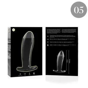 Modell 5 Analplug Borosilikatglas Klar 12,5 cm -O- 3,5 cm von Nebula Series By Ibiza