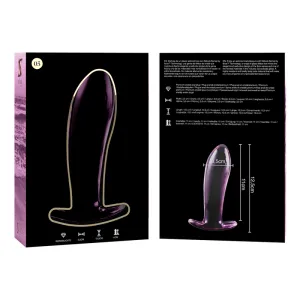 Modell 5 Analplug Borosilikatglas Rosa 12,5 cm -O- 3,5 cm von Nebula Series By Ibiza