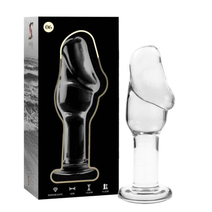 Modell 6 Analplug Borosilikatglas Klar 12,5 cm -O- 4 cm von Nebula Series By Ibiza | Fesselliebe.de