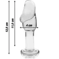 Modell 6 Analplug Borosilikatglas Klar 12,5 cm -O- 4 cm von Nebula Series By Ibiza