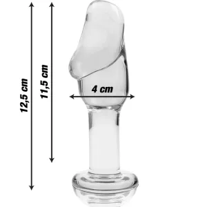 Modell 6 Analplug Borosilikatglas Klar 12,5 cm -O- 4 cm von Nebula Series By Ibiza
