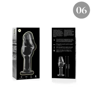 Modell 6 Analplug Borosilikatglas Klar 12,5 cm -O- 4 cm von Nebula Series By Ibiza