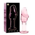 Modell 6 Analplug Borosilikatglas Rosa 12,5 cm -O- 4 cm von Nebula Series By Ibiza