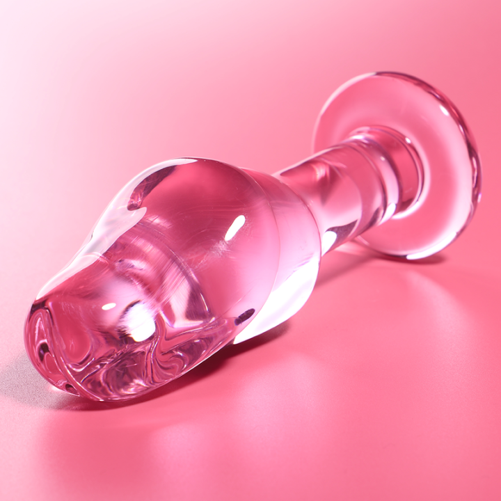 Modell 6 Analplug Borosilikatglas Rosa 12,5 cm -O- 4 cm von Nebula Series By Ibiza | Fesselliebe.de