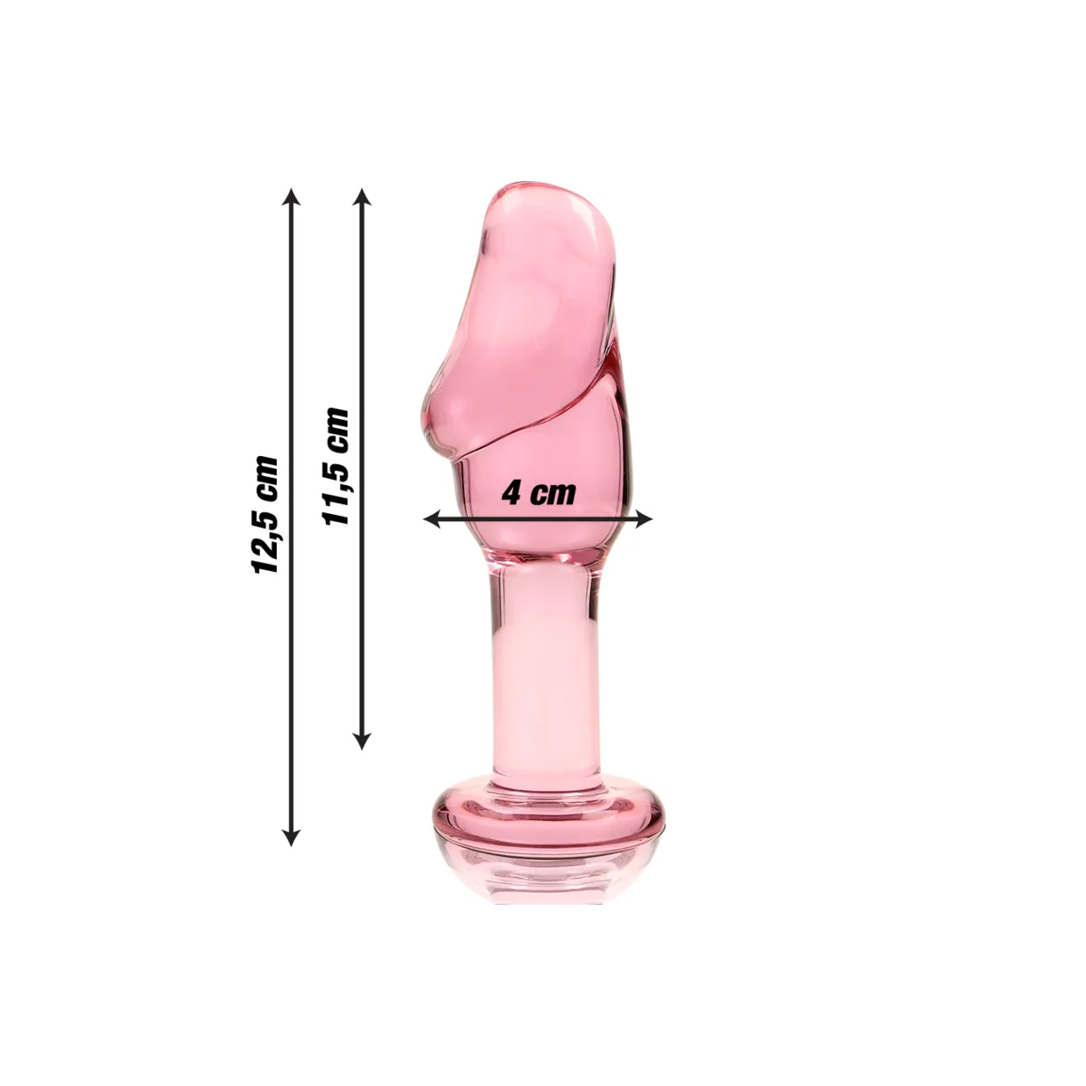 Modell 6 Analplug Borosilikatglas Rosa 12,5 cm -O- 4 cm von Nebula Series By Ibiza | Fesselliebe.de