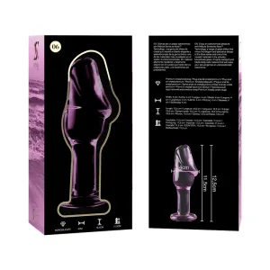Modell 6 Analplug Borosilikatglas Rosa 12,5 cm -O- 4 cm von Nebula Series By Ibiza