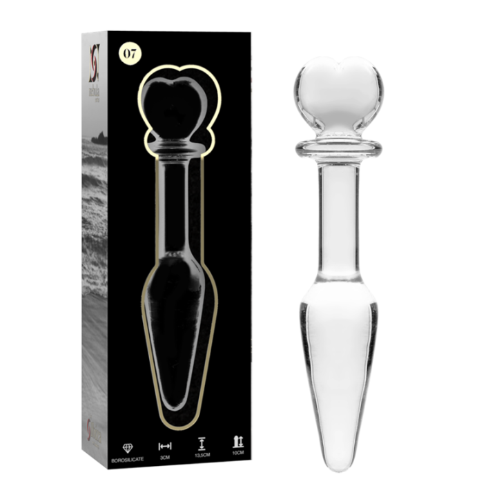 Modell 7 Analplug Borosilikatglas Klar 13,5 cm -O- 3 cm von Nebula Series By Ibiza | Fesselliebe.de