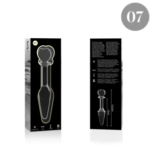 Modell 7 Analplug Borosilikatglas Klar 13,5 cm -O- 3 cm von Nebula Series By Ibiza