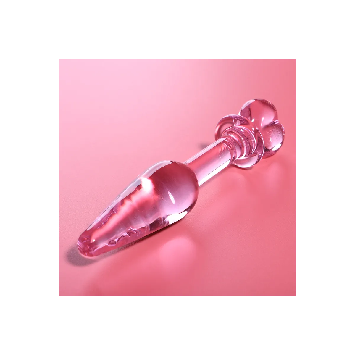 Modell 7 Analplug Borosilikatglas Rosa 13,5 cm -O- 3 cm von Nebula Series By Ibiza | Fesselliebe.de