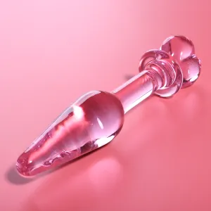 Modell 7 Analplug Borosilikatglas Rosa 13,5 cm -O- 3 cm von Nebula Series By Ibiza