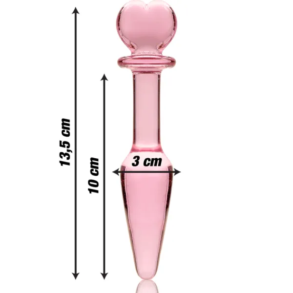 Modell 7 Analplug Borosilikatglas Rosa 13,5 cm -O- 3 cm von Nebula Series By Ibiza | Fesselliebe.de