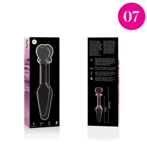 Modell 7 Analplug Borosilikatglas Rosa 13,5 cm -O- 3 cm von Nebula Series By Ibiza
