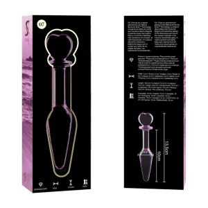 Modell 7 Analplug Borosilikatglas Rosa 13,5 cm -O- 3 cm von Nebula Series By Ibiza