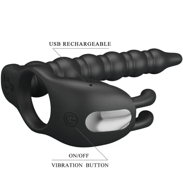 Blackney Penisringe mit Vibrator-Plug von Pretty Love | Fesselliebe.de