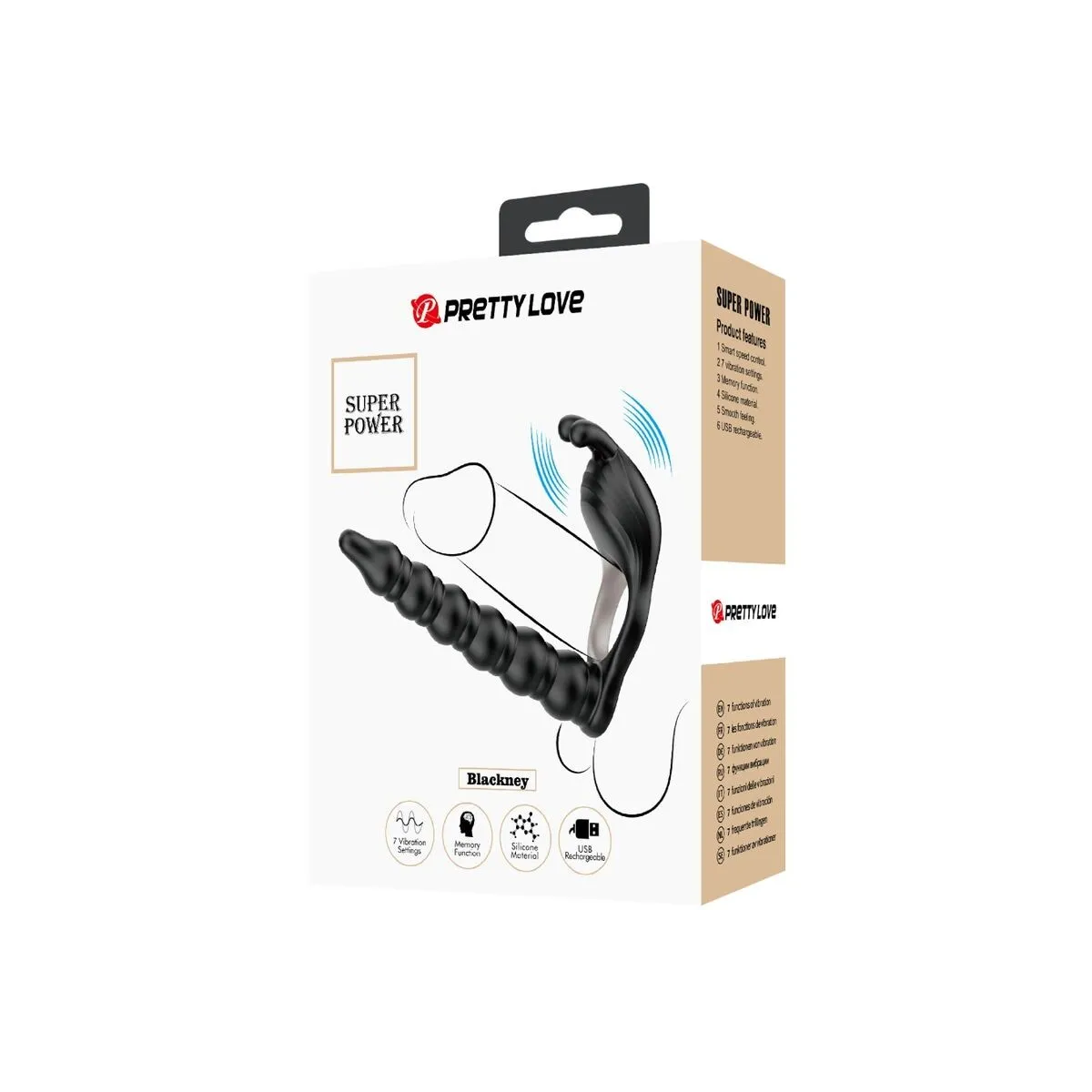 Blackney Penisringe mit Vibrator-Plug von Pretty Love | Fesselliebe.de