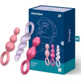Analplugs Set 3 St Tricolor von Satisfyer Plugs | Fesselliebe.de