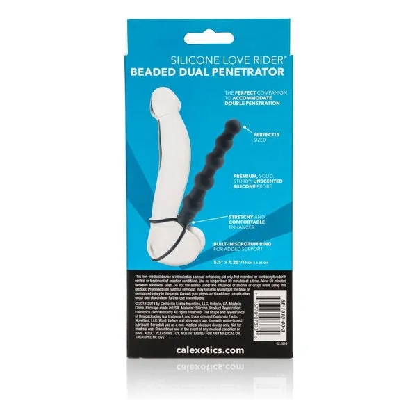 Beaded Dual Penetrator Schwarz von Calexotics | Fesselliebe.de