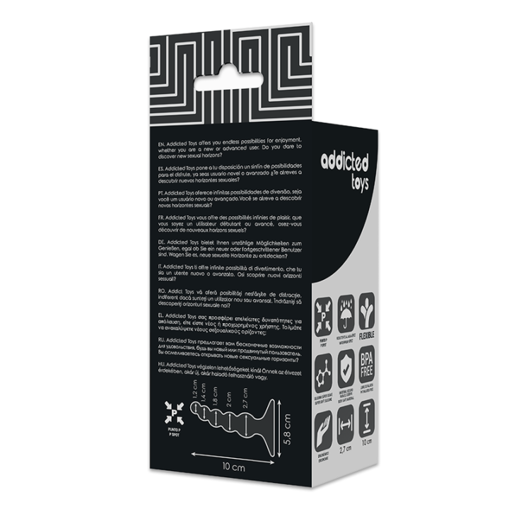 Anal Sexueller Stecker 10 cm Schwarz von Addicted Toys | Fesselliebe.de
