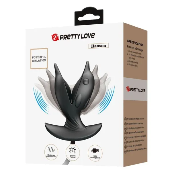 Aufblasbarer & wiederaufladbarer Delfin Analsplug von Pretty Love Bottom | Fesselliebe.de