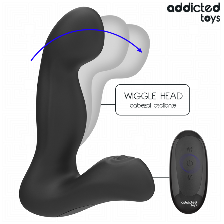 Oszillierender Prostatamassagegerät mit Pulsationsmodus-Fernbedienung von Addicted Toys | Fesselliebe.de