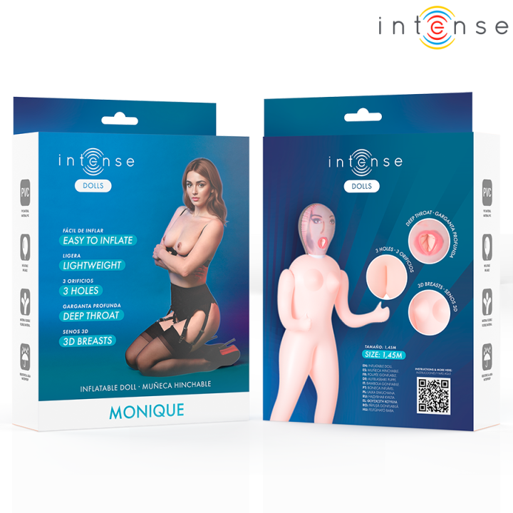 Monique aufblasbare Puppe mit Drei Öffnungen von Intense Dolls | Fesselliebe.de