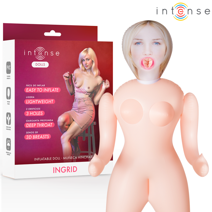 Aufblasbare Puppe Ingrid mit Drei Öffnungen von Intense Dolls | Fesselliebe.de