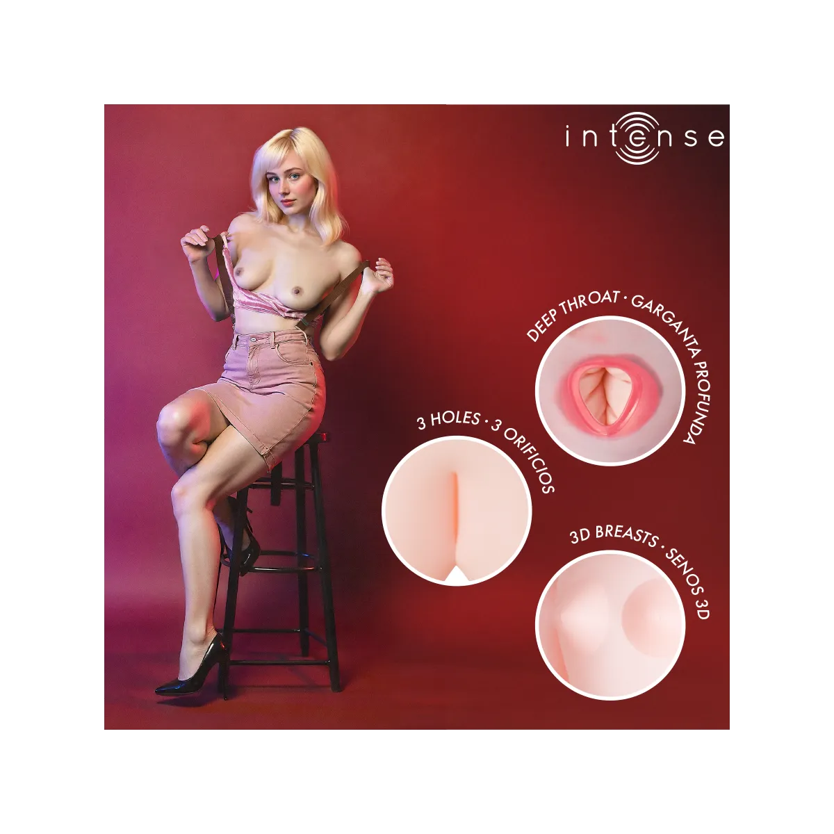 Aufblasbare Puppe Ingrid mit Drei Öffnungen von Intense Dolls | Fesselliebe.de
